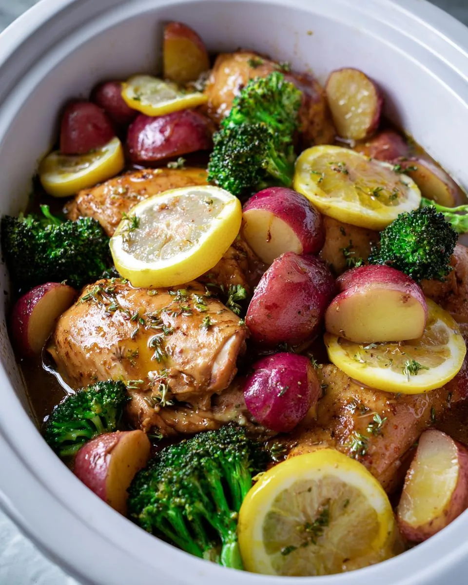 Crockpot Lemon Chicken Veggies - detail 3
