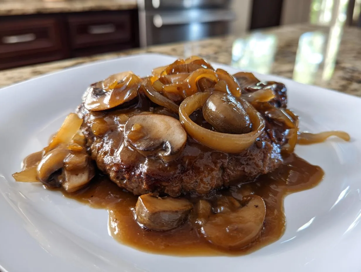 Easy Salisbury Steak Recipe: 4 Juicy Patties in Creamy Gravy