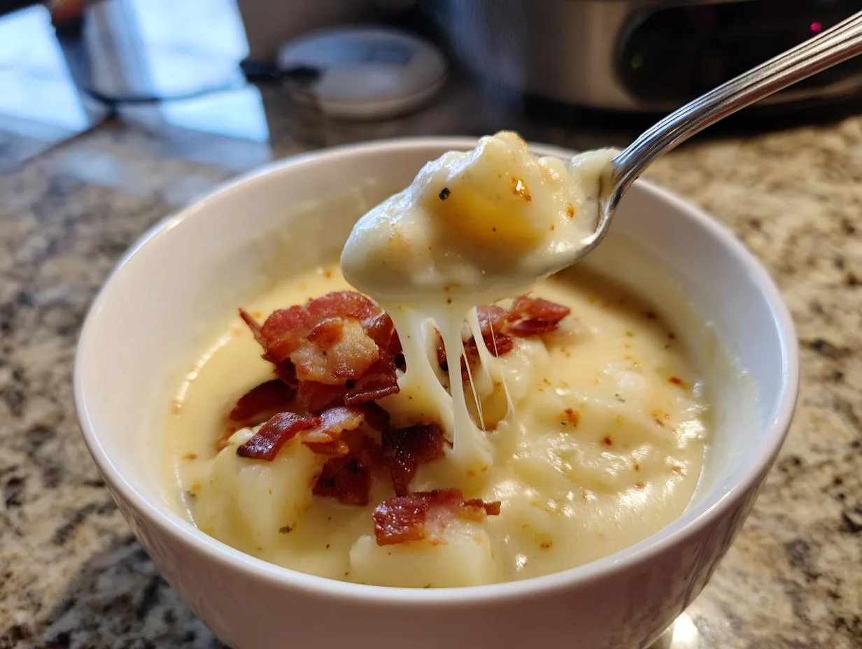 Easy Slow Cooker Potato Soup Melts Hearts in 6 Hours