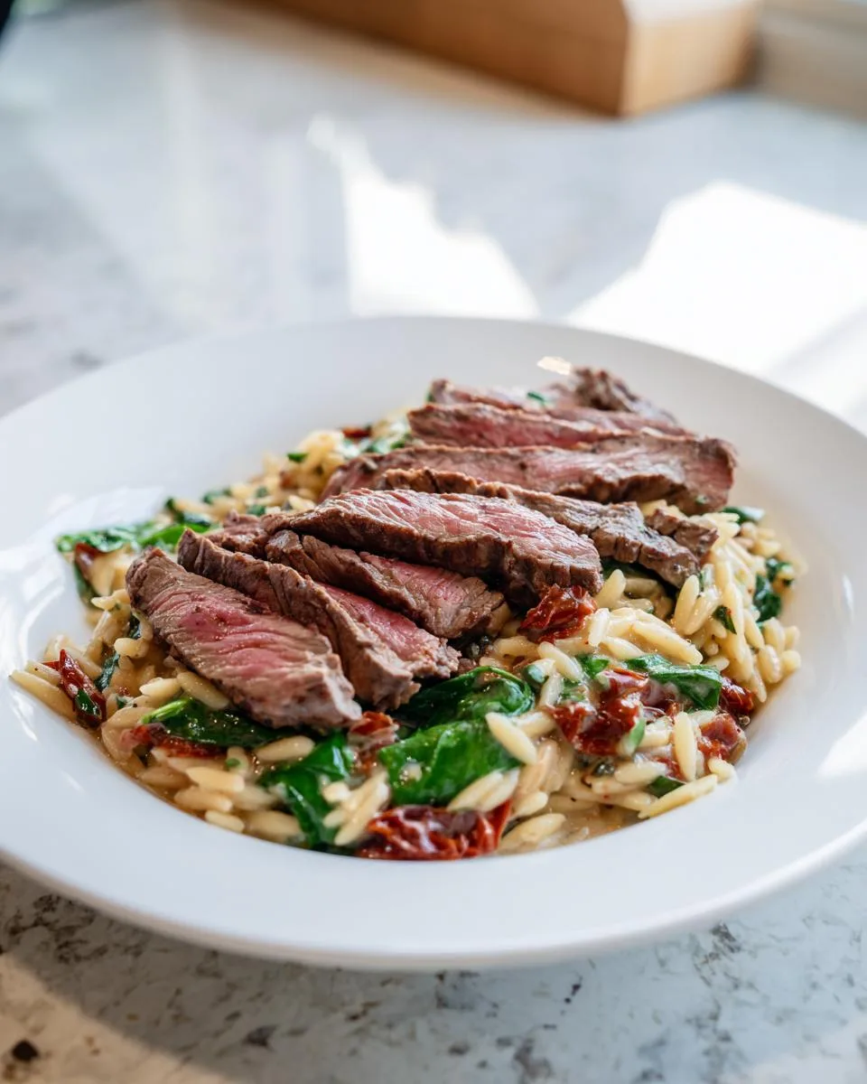 Flank Steak Creamy Orzo - detail 4