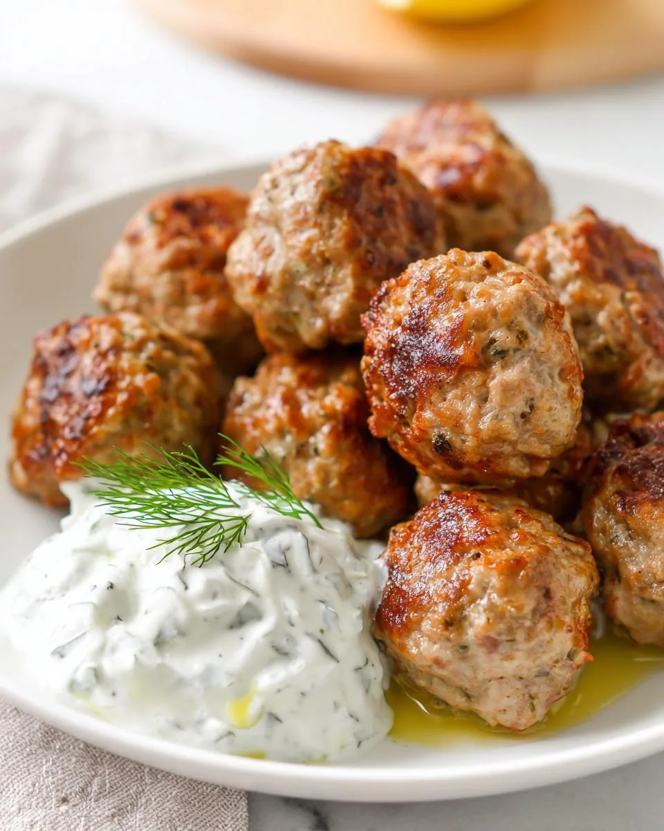 Greek Turkey Meatballs Tzatziki - detail 3
