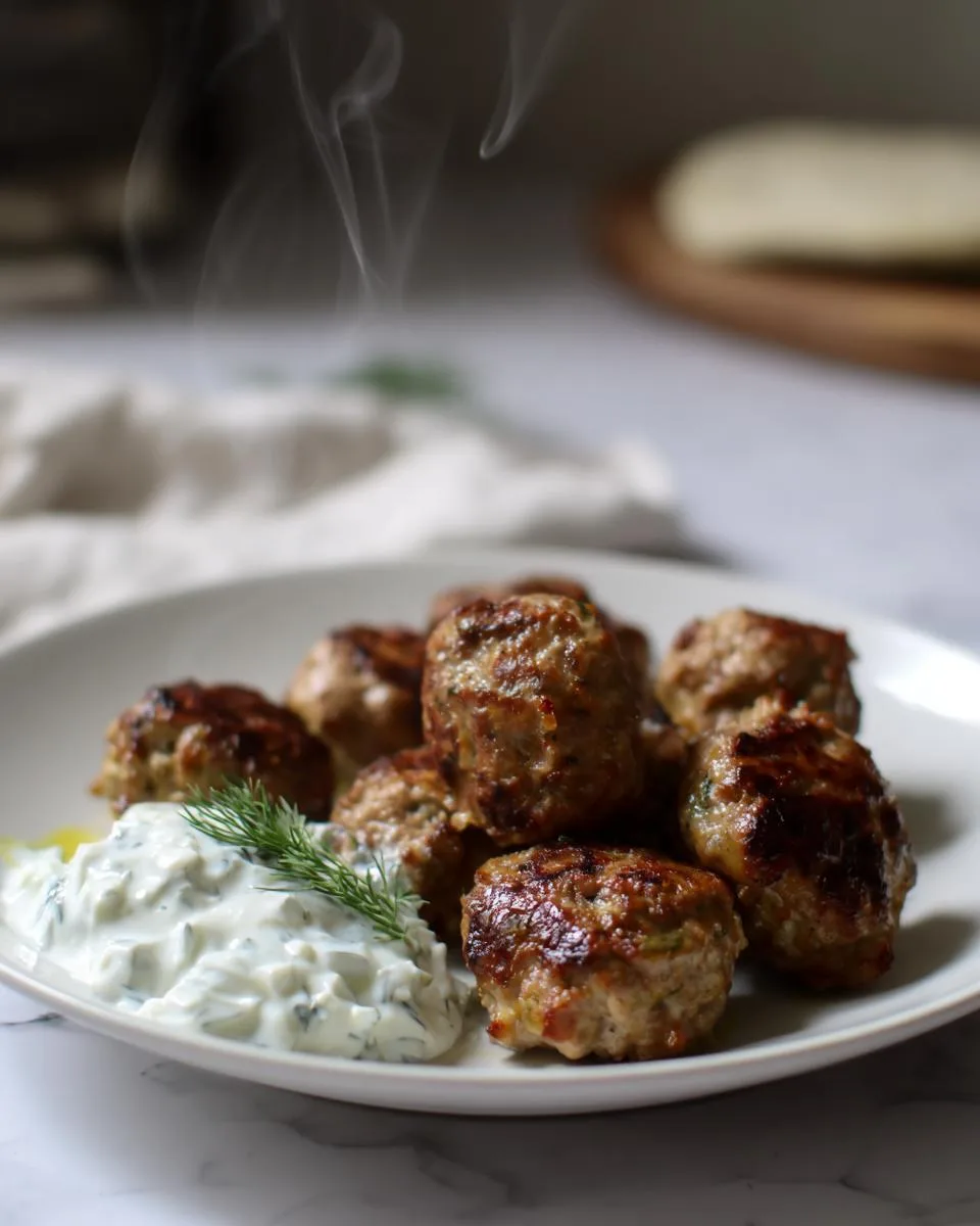 Greek Turkey Meatballs Tzatziki - detail 4