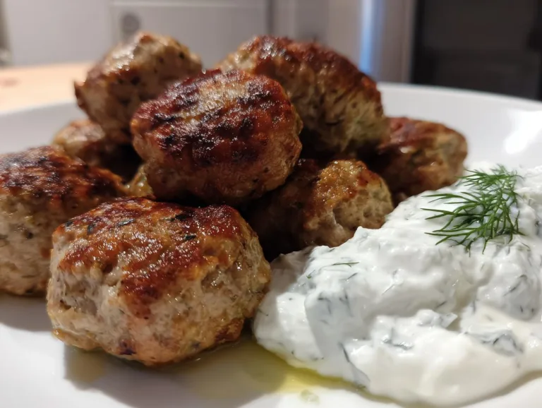 Greek Turkey Meatballs Tzatziki