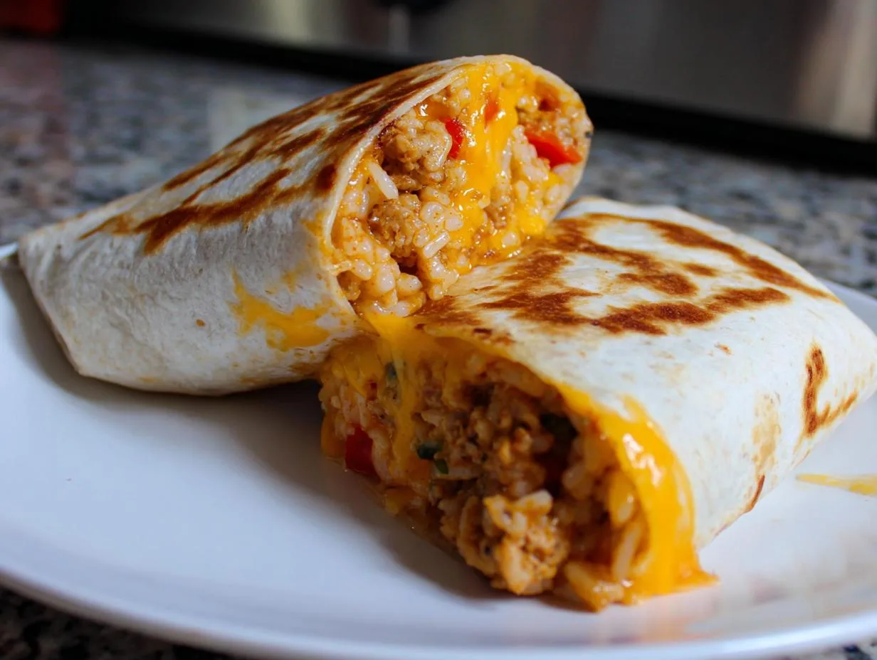25-Minute Ground Chicken and Rice Burritos That Wow