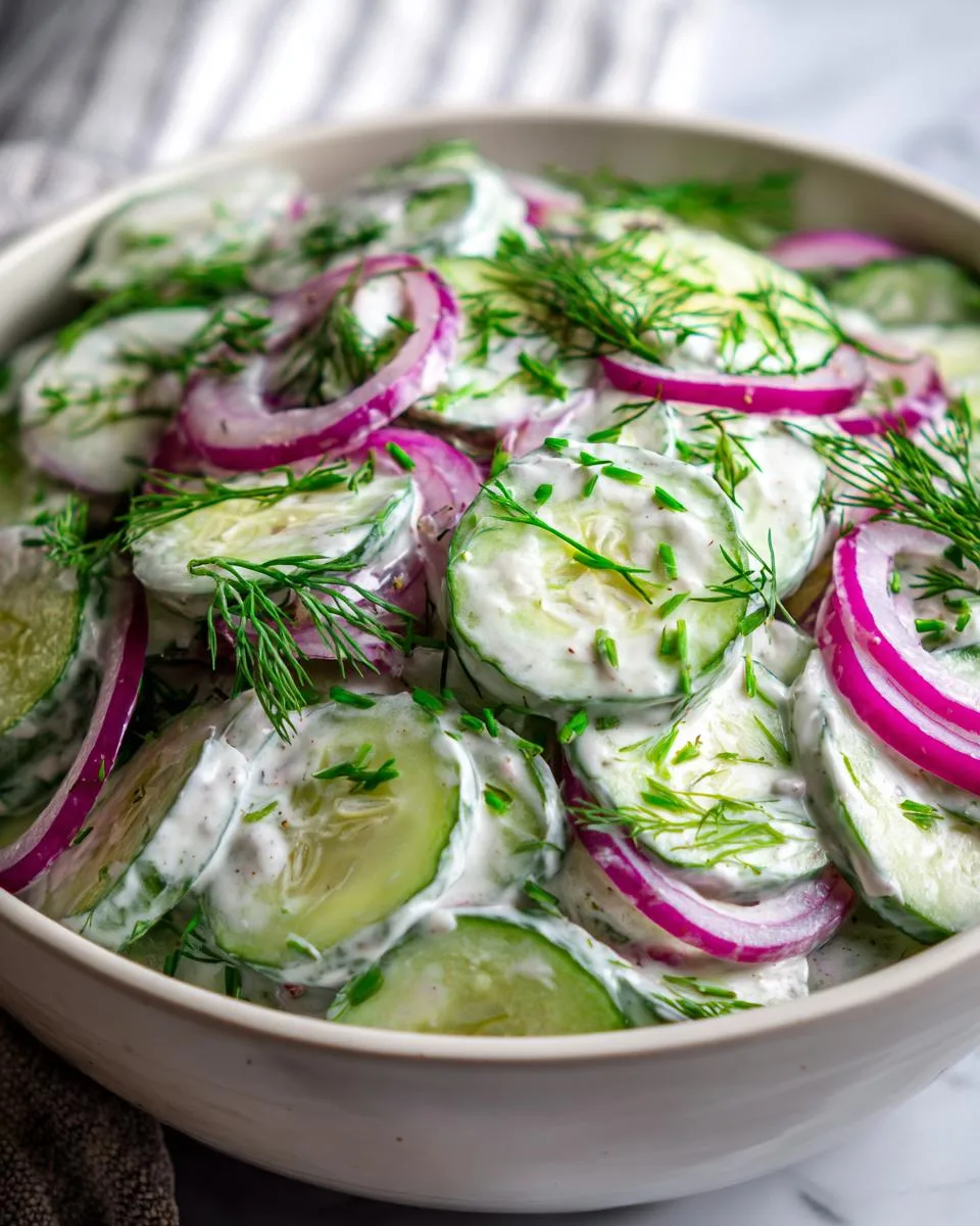 High Protein Creamy Cucumber Salad - detail 3