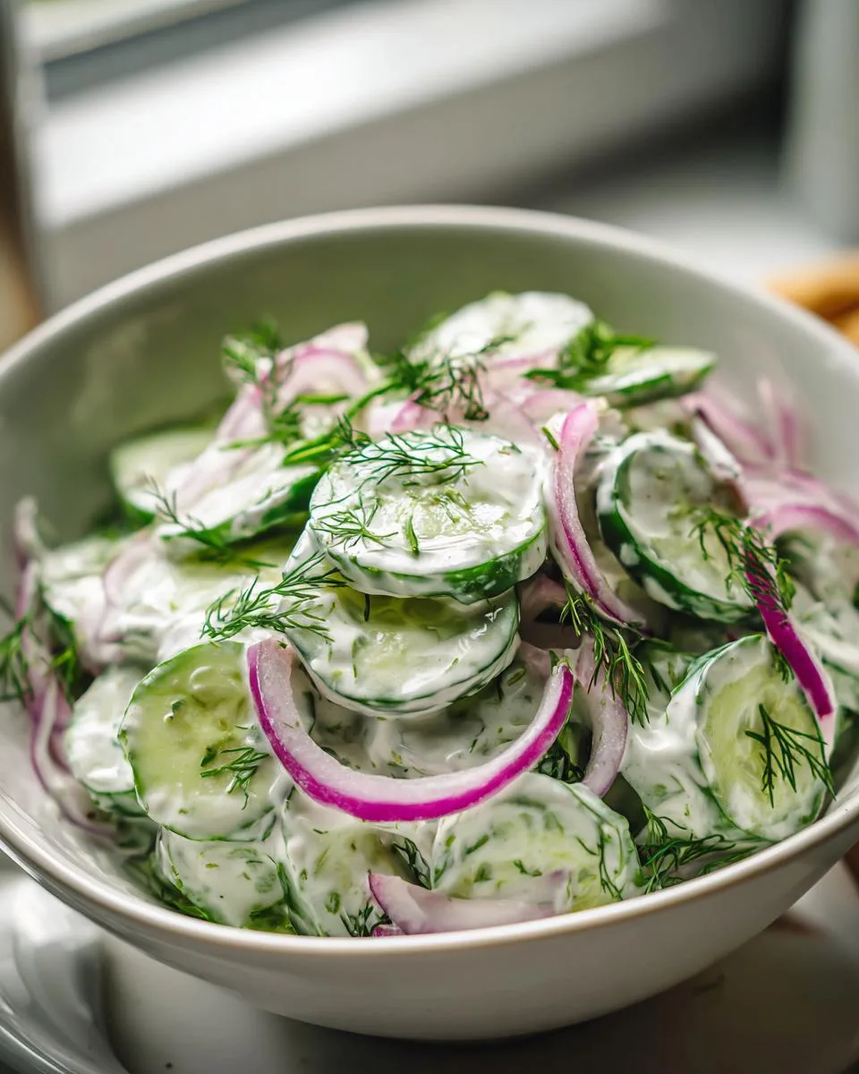 High Protein Creamy Cucumber Salad - detail 4