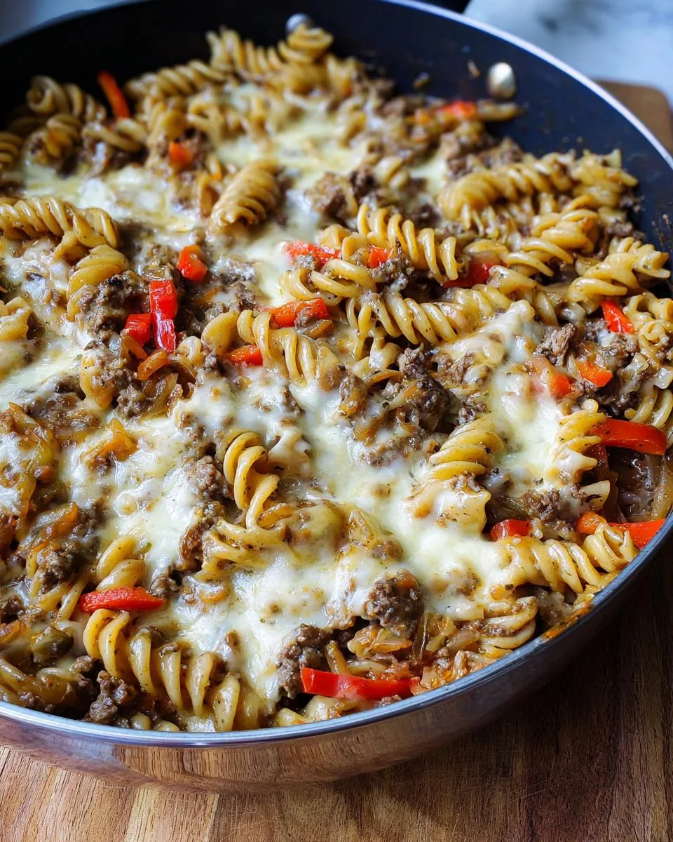 Philly Cheesesteak Pasta Recipe - detail 4