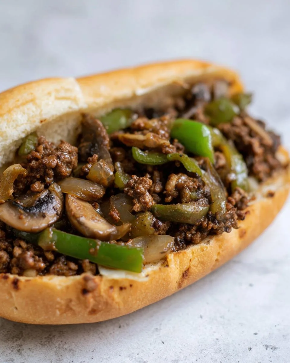 Philly Cheesesteak Sloppy Joes - detail 3