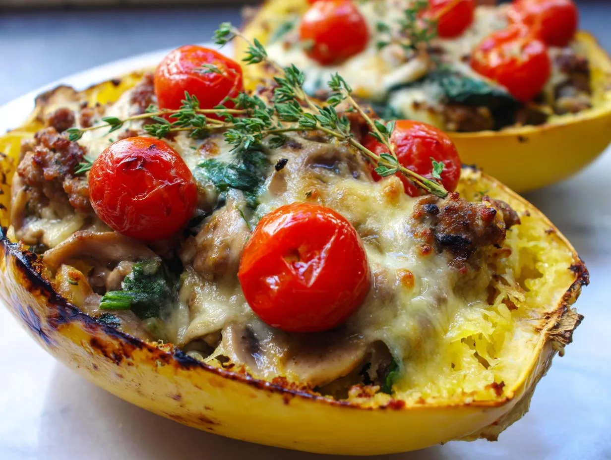 Amazing 30-Minute Sausage Stuffed Spaghetti Squash Recipe
