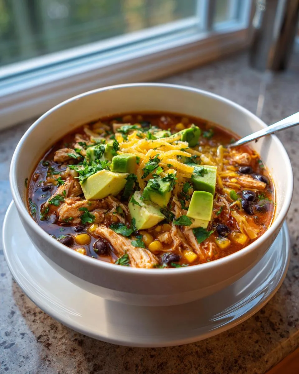 Slow Cooker Chicken Tortilla Soup - detail 2