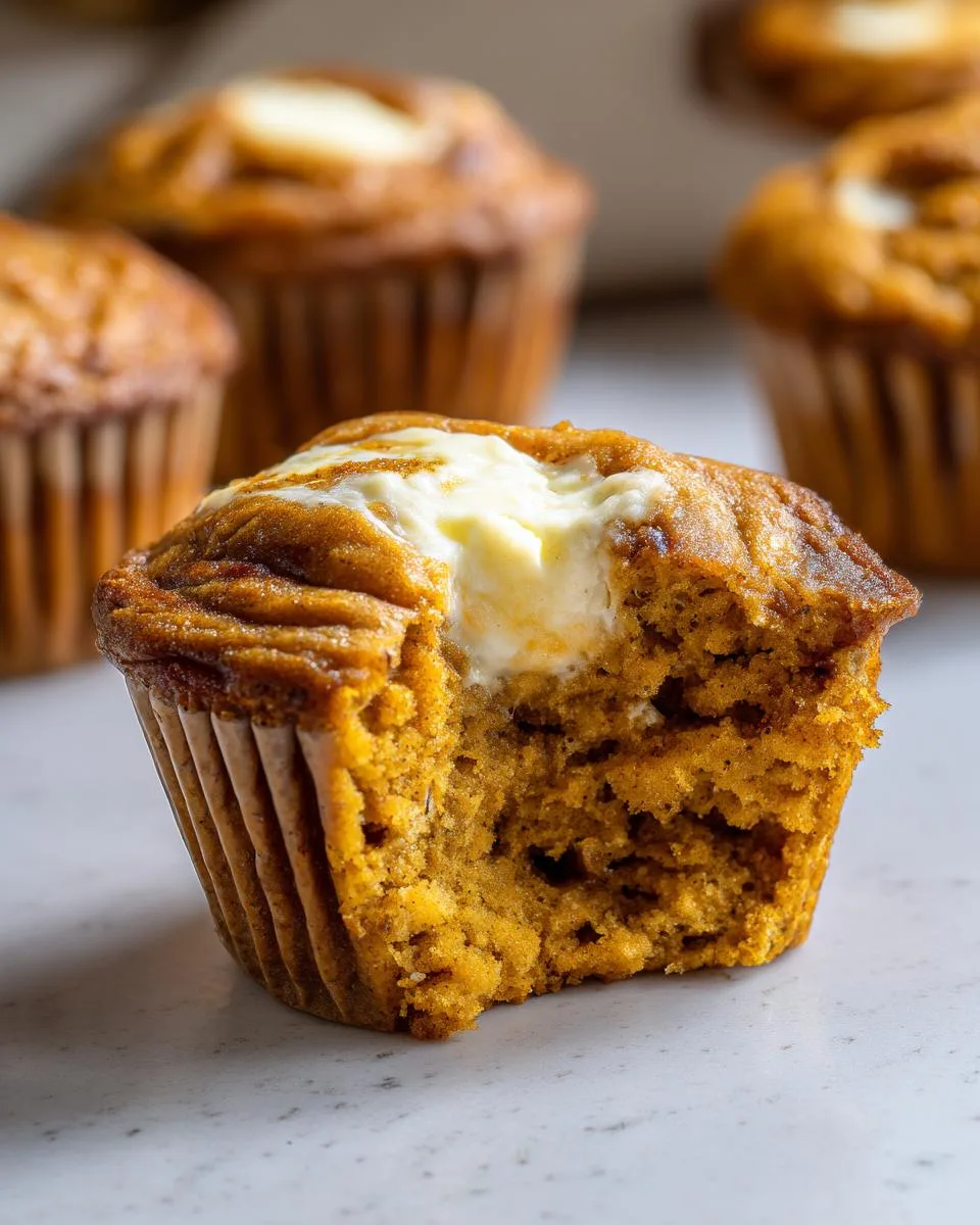 pumpkin cheesecake muffins - detail 3