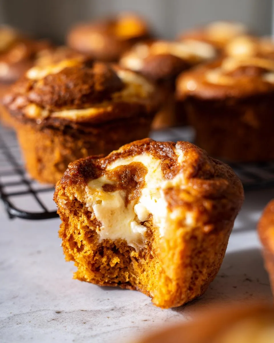 pumpkin cheesecake muffins - detail 4