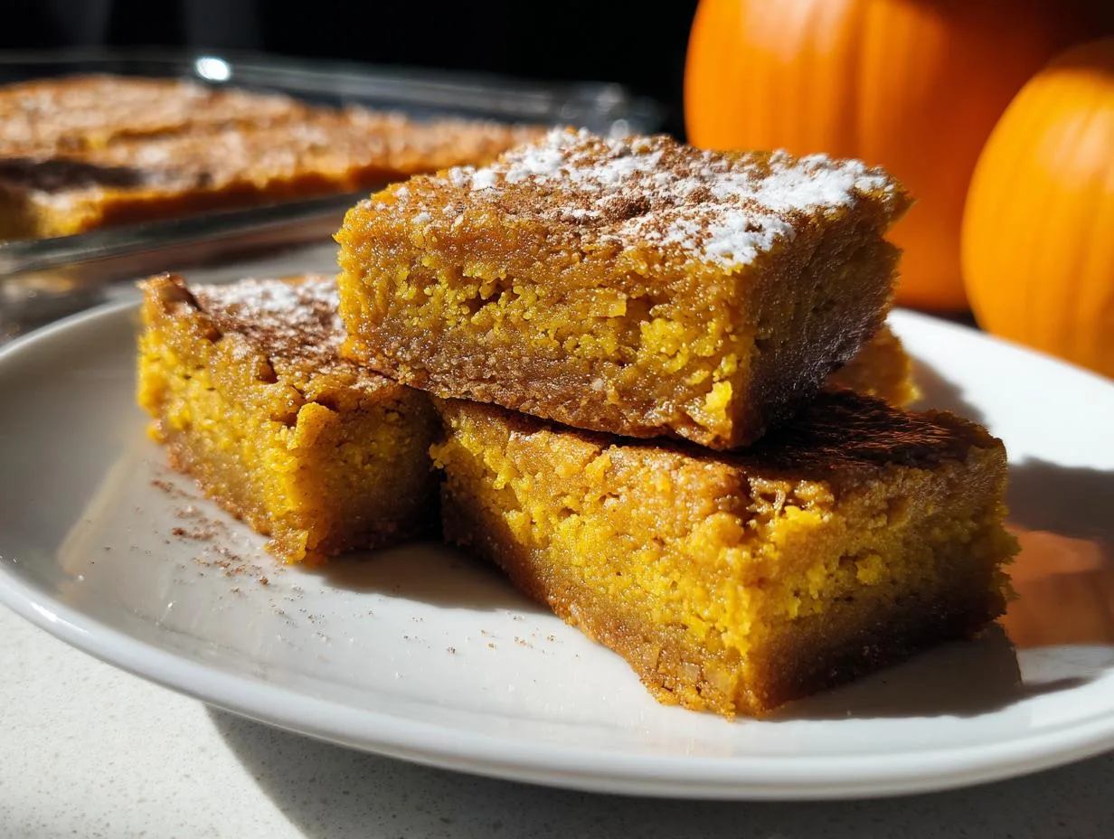 Irresistible Pumpkin Pie Bars Moist & Gluten-Free
