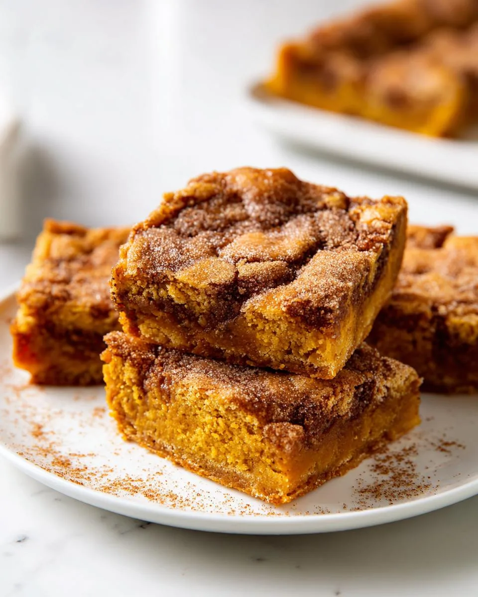 pumpkin snickerdoodle blondies - detail 4