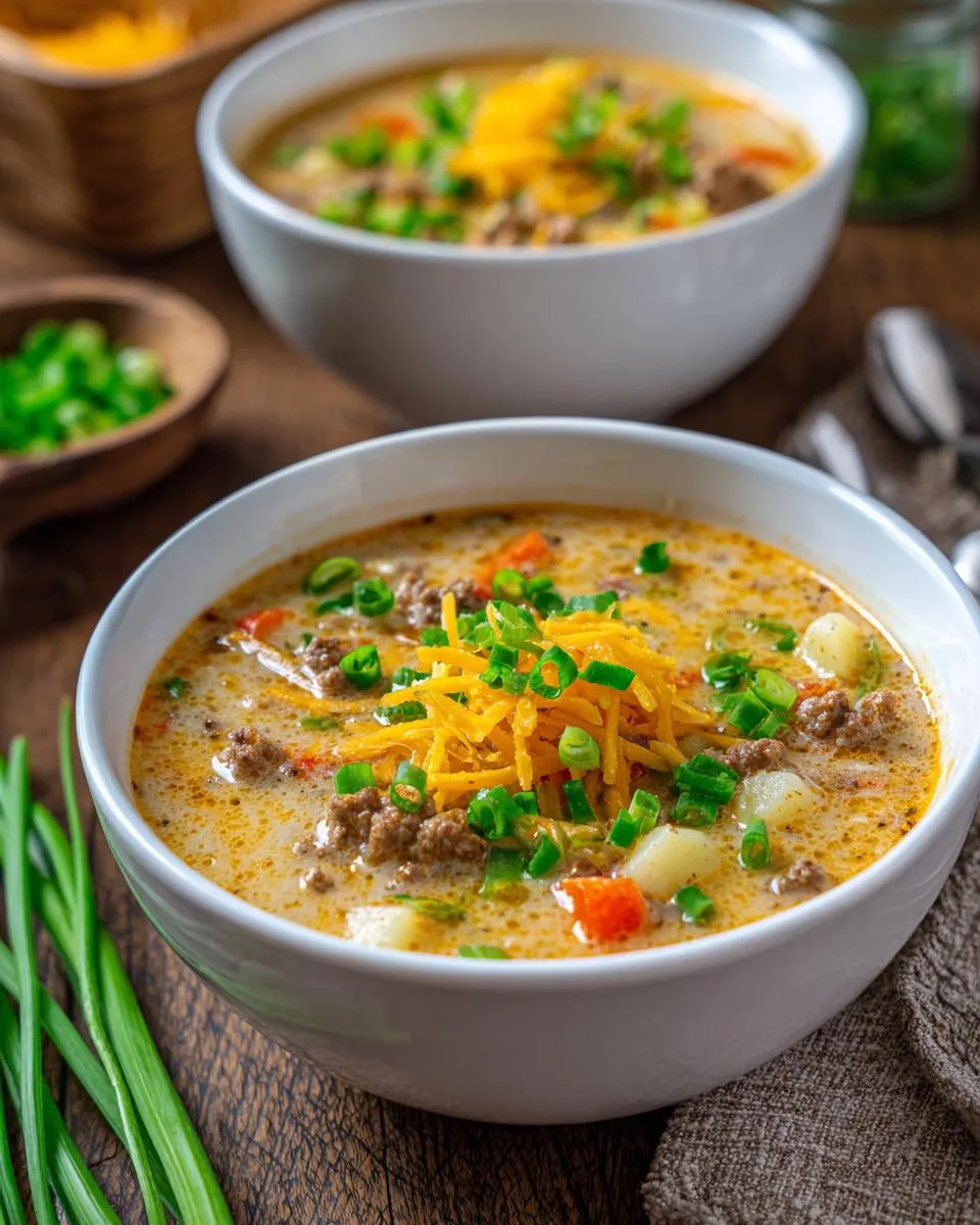 Award Winning Cheeseburger Soup - detail 4
