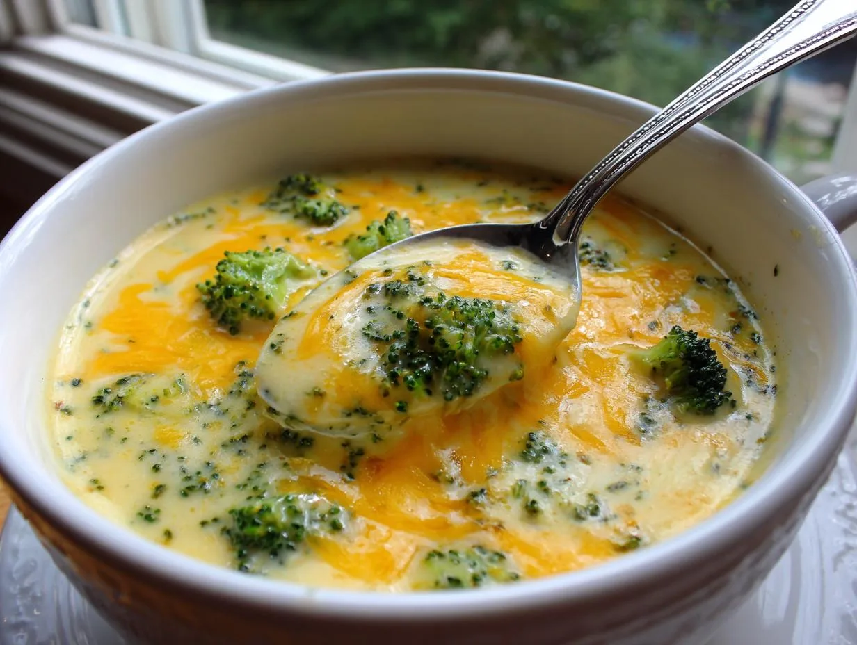 Creamy Broccoli Potato Cheese Soup – 4-Ingredient Comfort