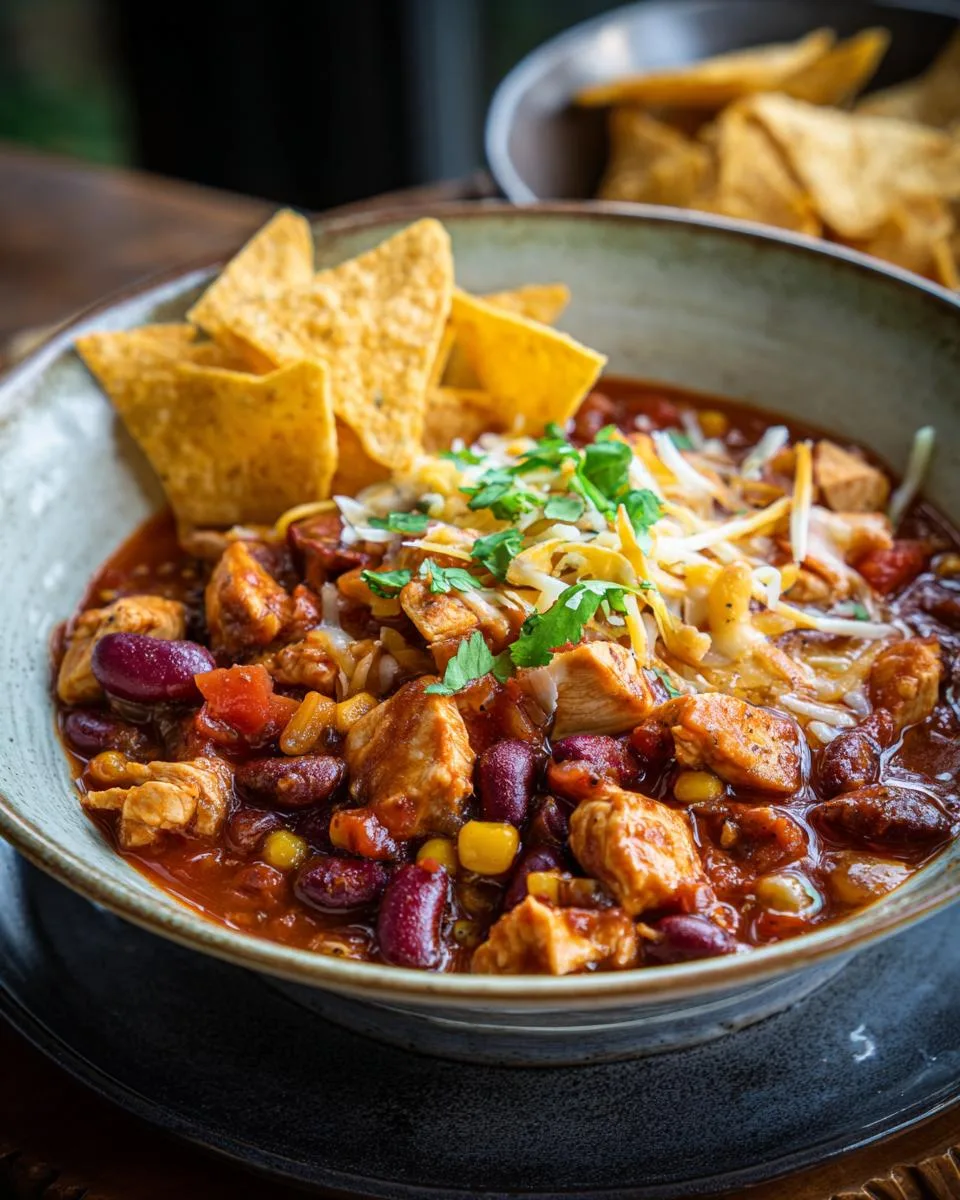 Cheesy Chicken Tortilla Chili - detail 3