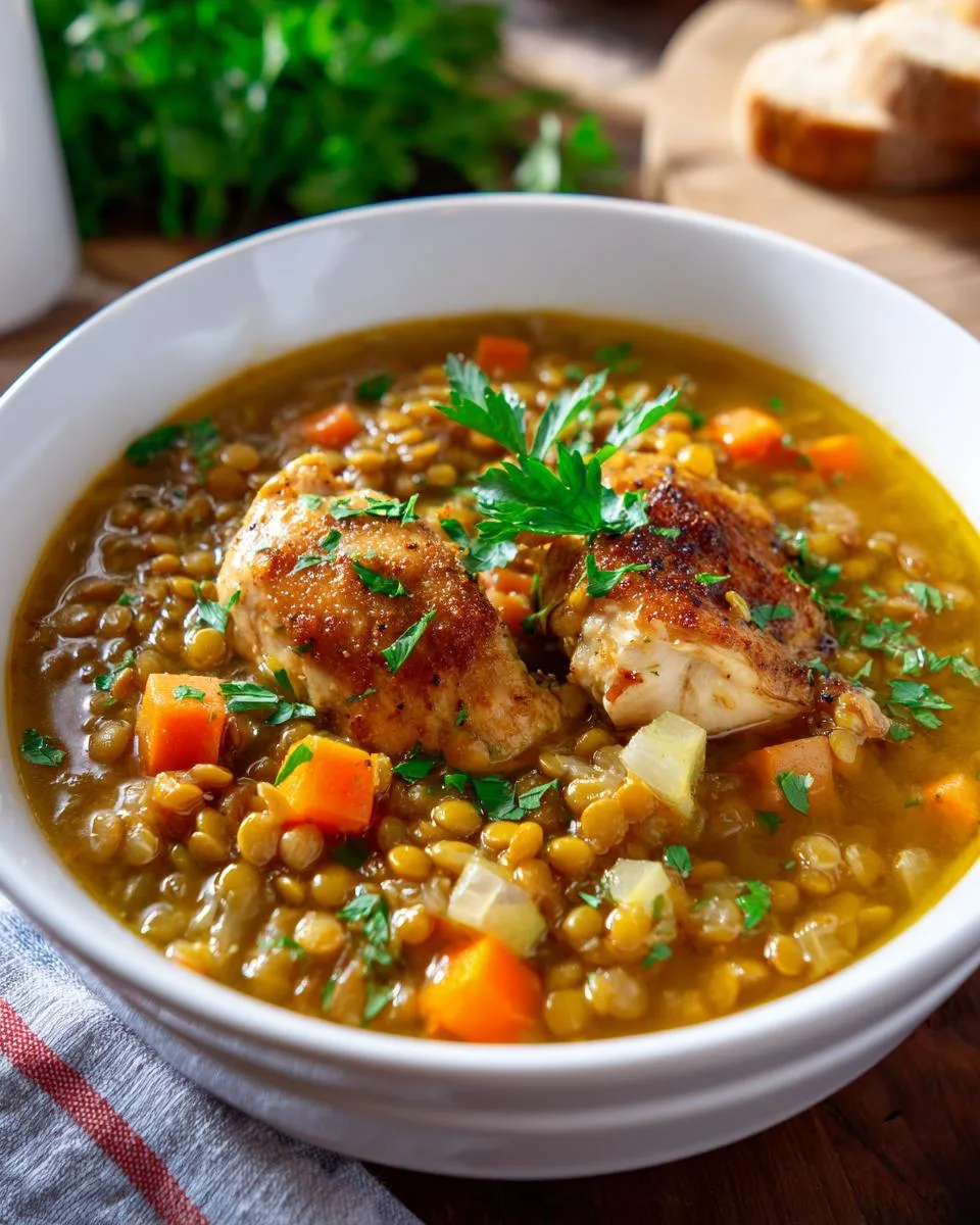 Chicken and Lentil Soup - detail 4