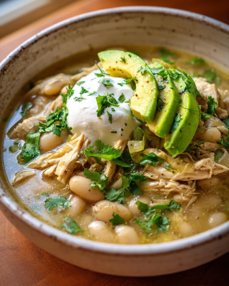 Chunky Slow-Cooked White Chili - detail 3