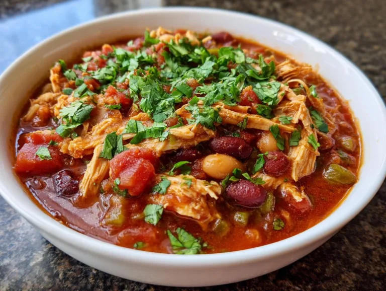 Crockpot 3-Bean Chicken Chili