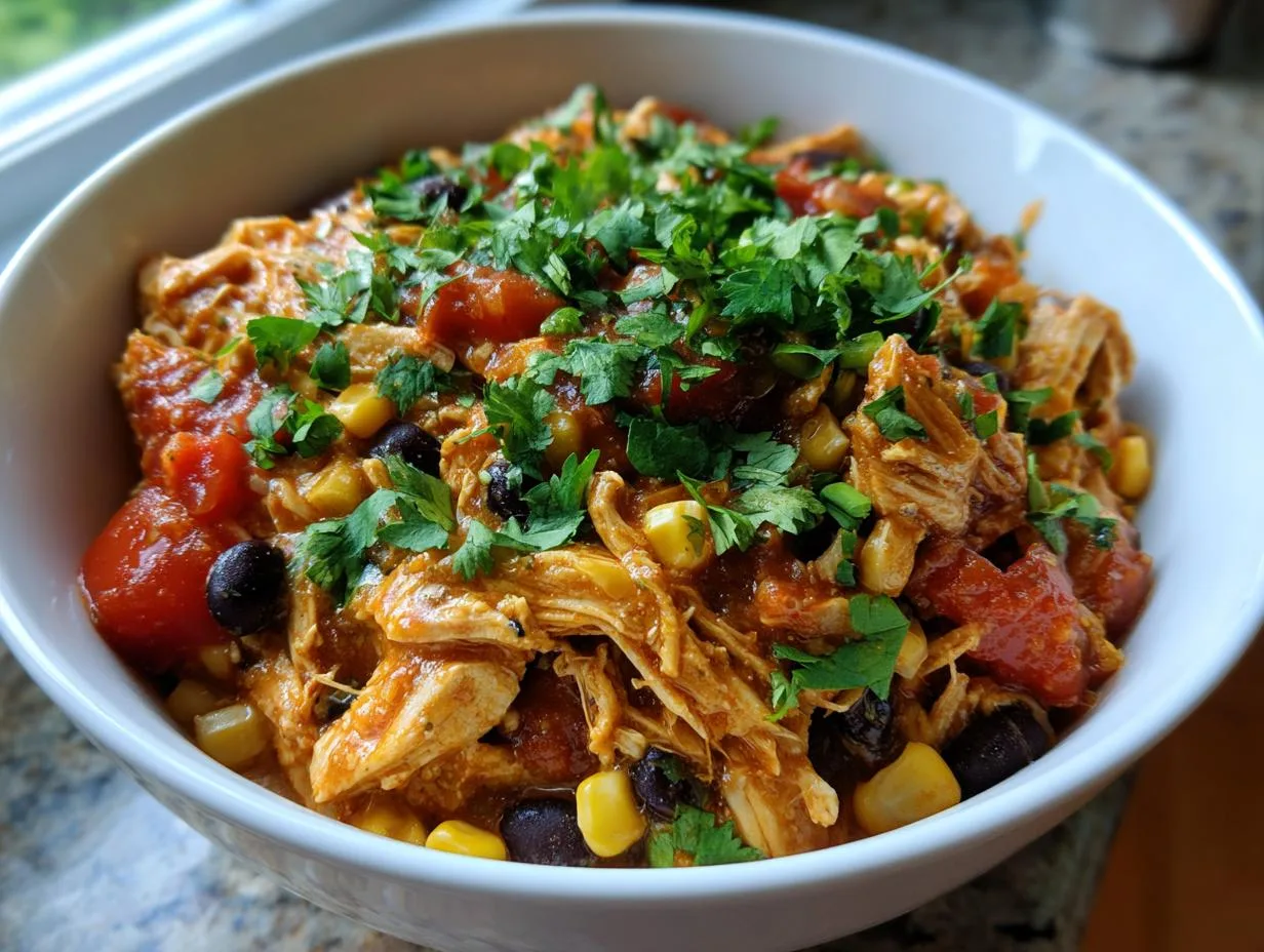 Crockpot Fiesta Chicken Recipe: 1 Pot Magic for Tenderness