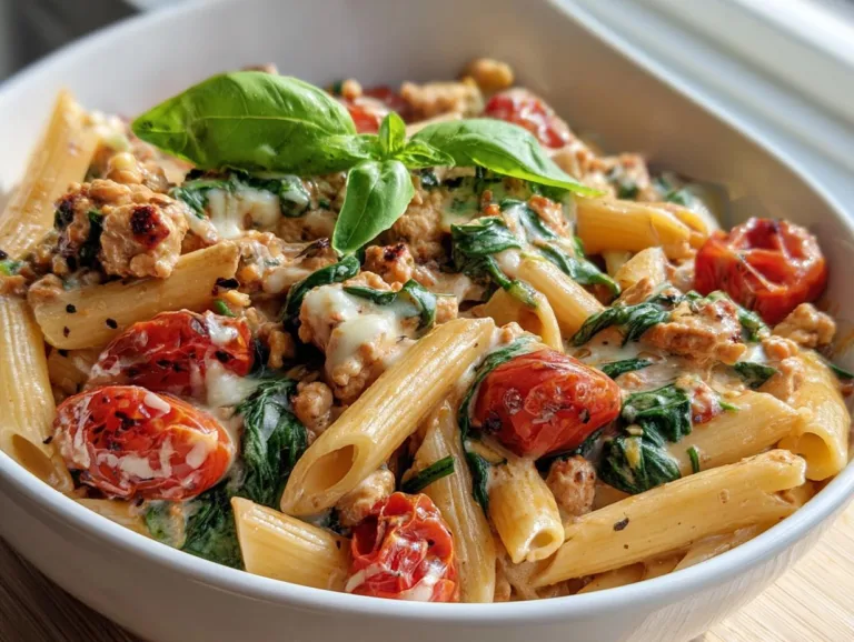 Ground Chicken with Pasta