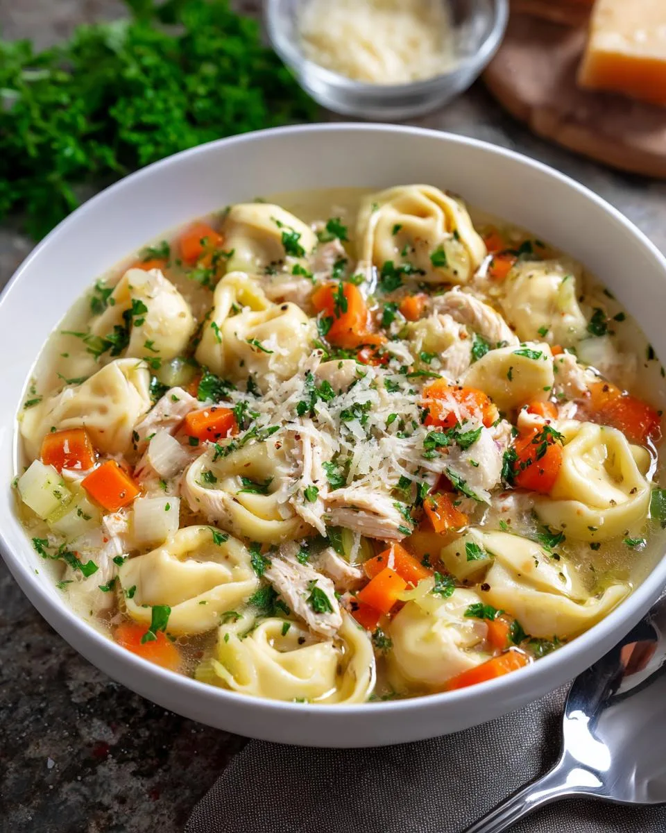 One-Pot Chicken Tortellini soup - detail 3