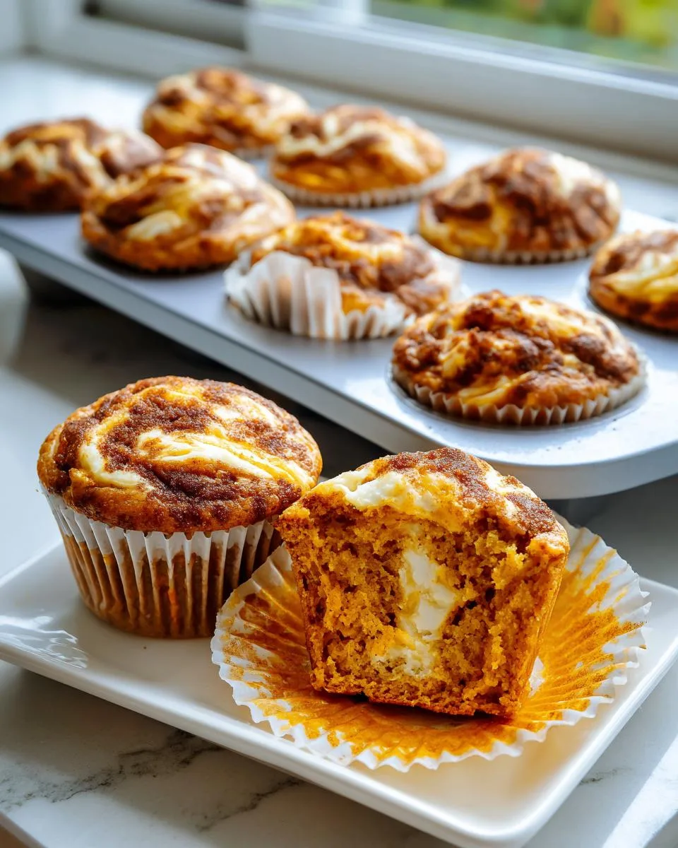 Pumpkin Cream Cheese Swirl Muffins - detail 3