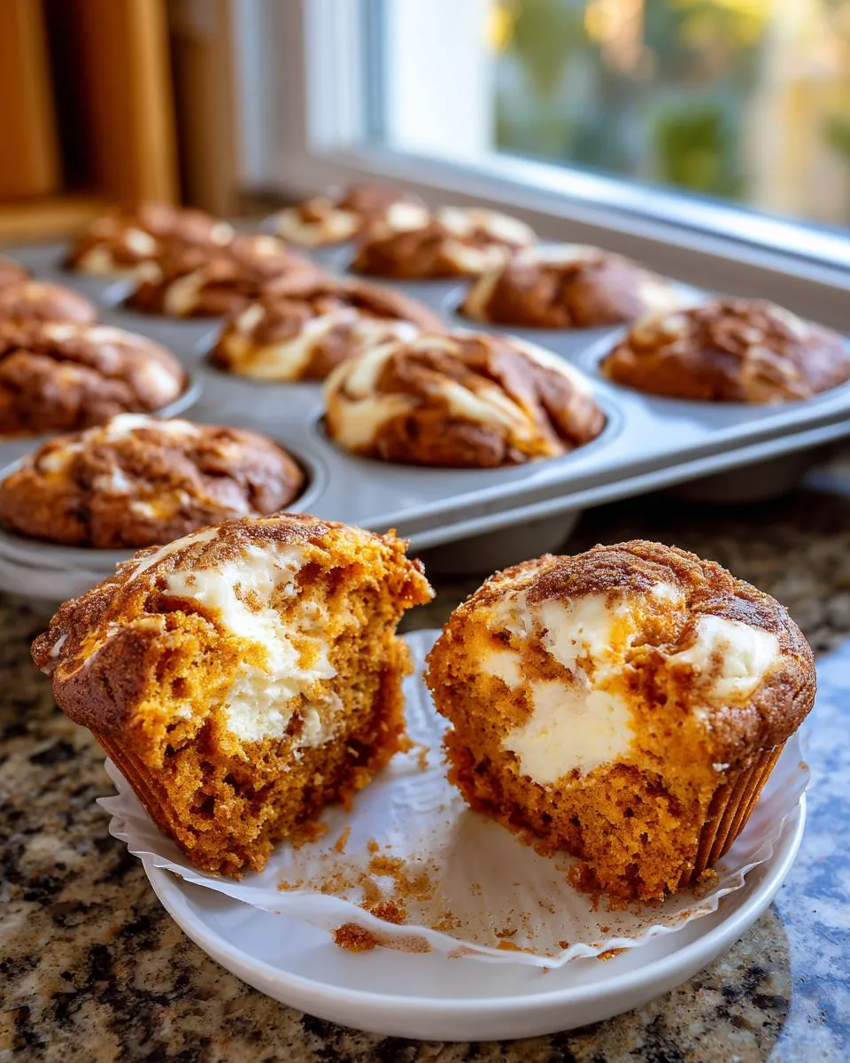 Pumpkin Cream Cheese Swirl Muffins - detail 4