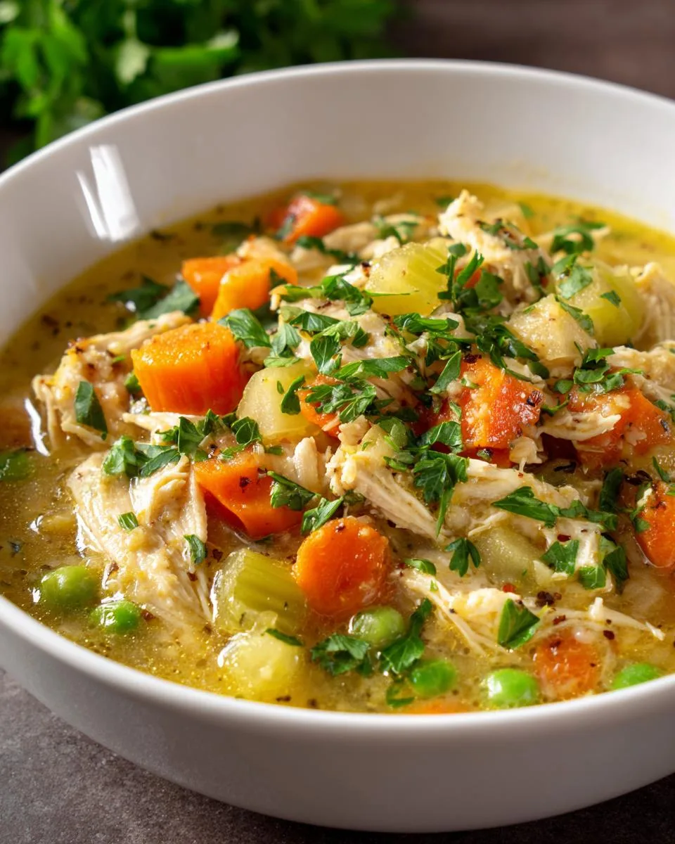 Slow Cooker Chicken Pot Pie Soup - detail 3