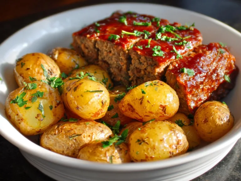 Slow Cooker Meatloaf and Potatoes