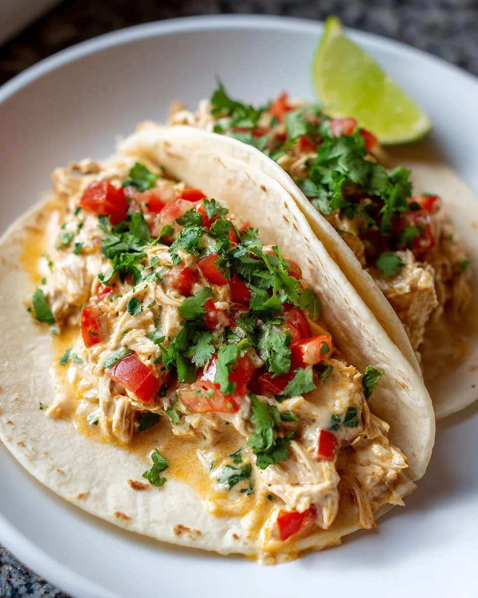 Slow Cooker Queso Chicken Tacos - detail 4