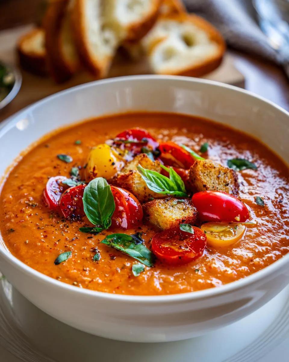 Tomato Soup With Fresh Tomatoes - detail 3