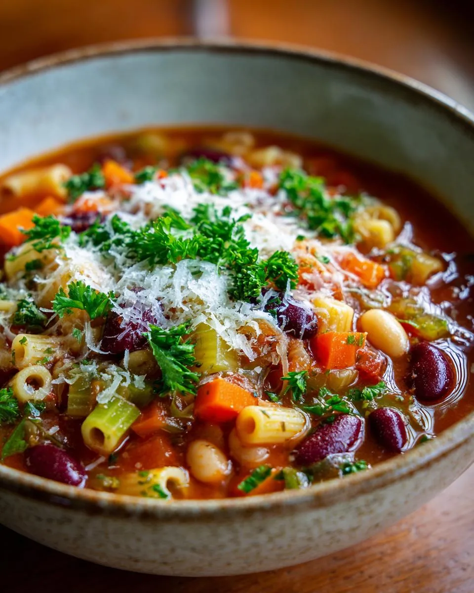Traditional Italian Minestrone Soup - detail 3