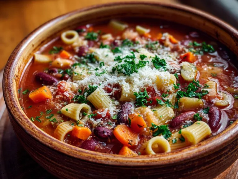Traditional Italian Minestrone Soup