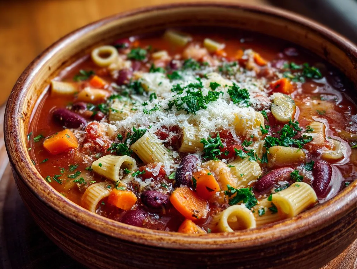 Hearty Traditional Italian Minestrone Soup Recipe