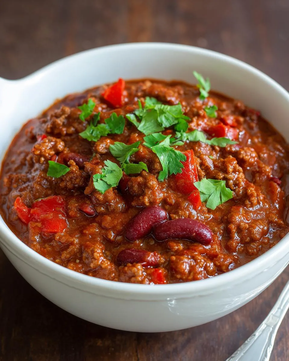 homemade chili crockpot - detail 4