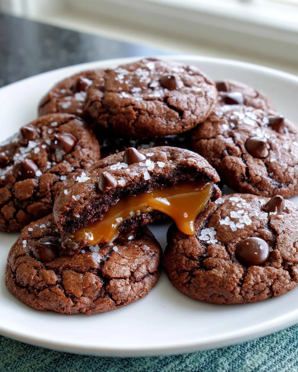salted caramel brownie cookies - detail 4