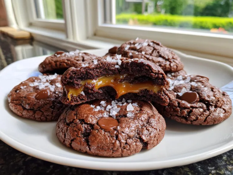 salted caramel brownie cookies