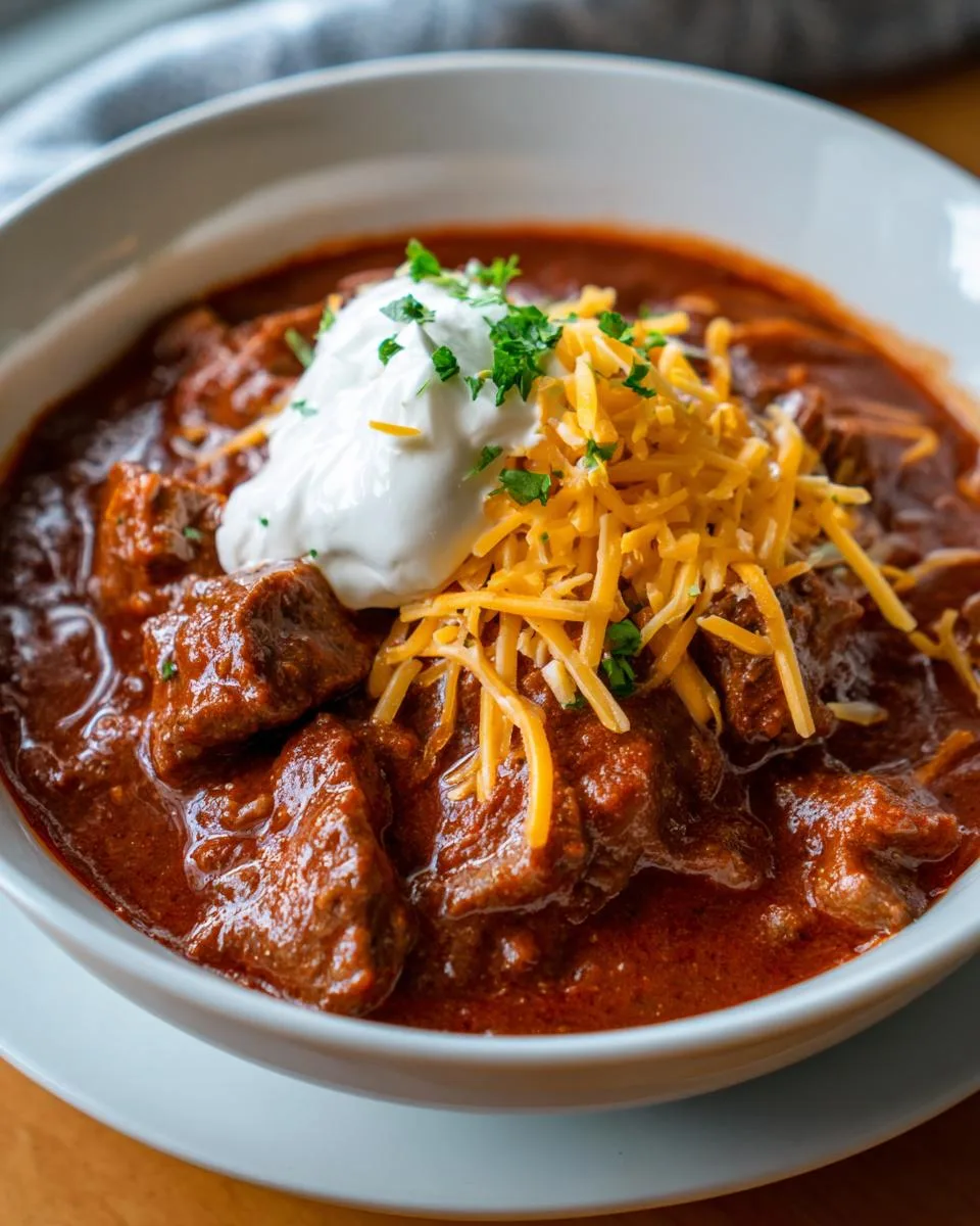 slow cooker ultimate beef chili - detail 3