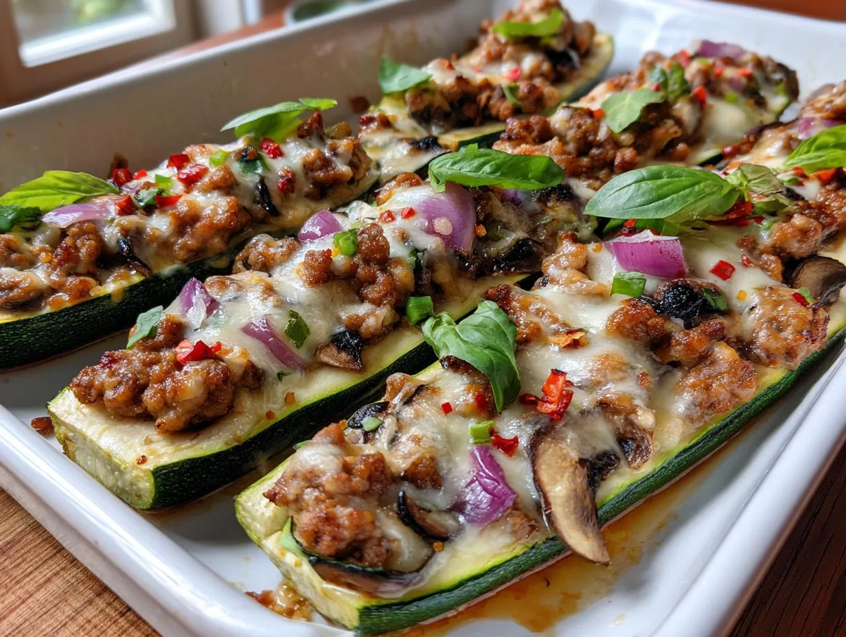 30-Minute Zucchini Pizza Boats – Irresistible Cheesy Bliss!