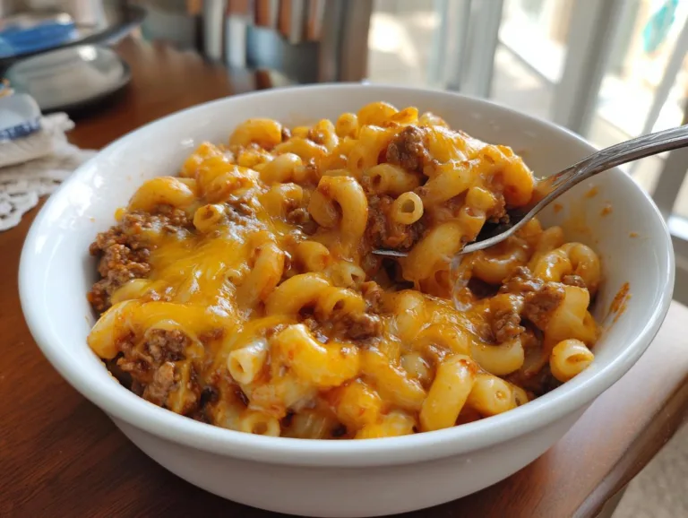 Cheesy Ground Beef Goulash