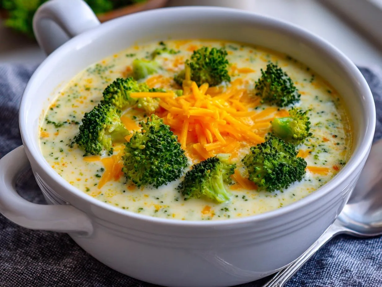 Creamy Broccoli Cheddar Soup: Grandma’s Irresistible Comfort