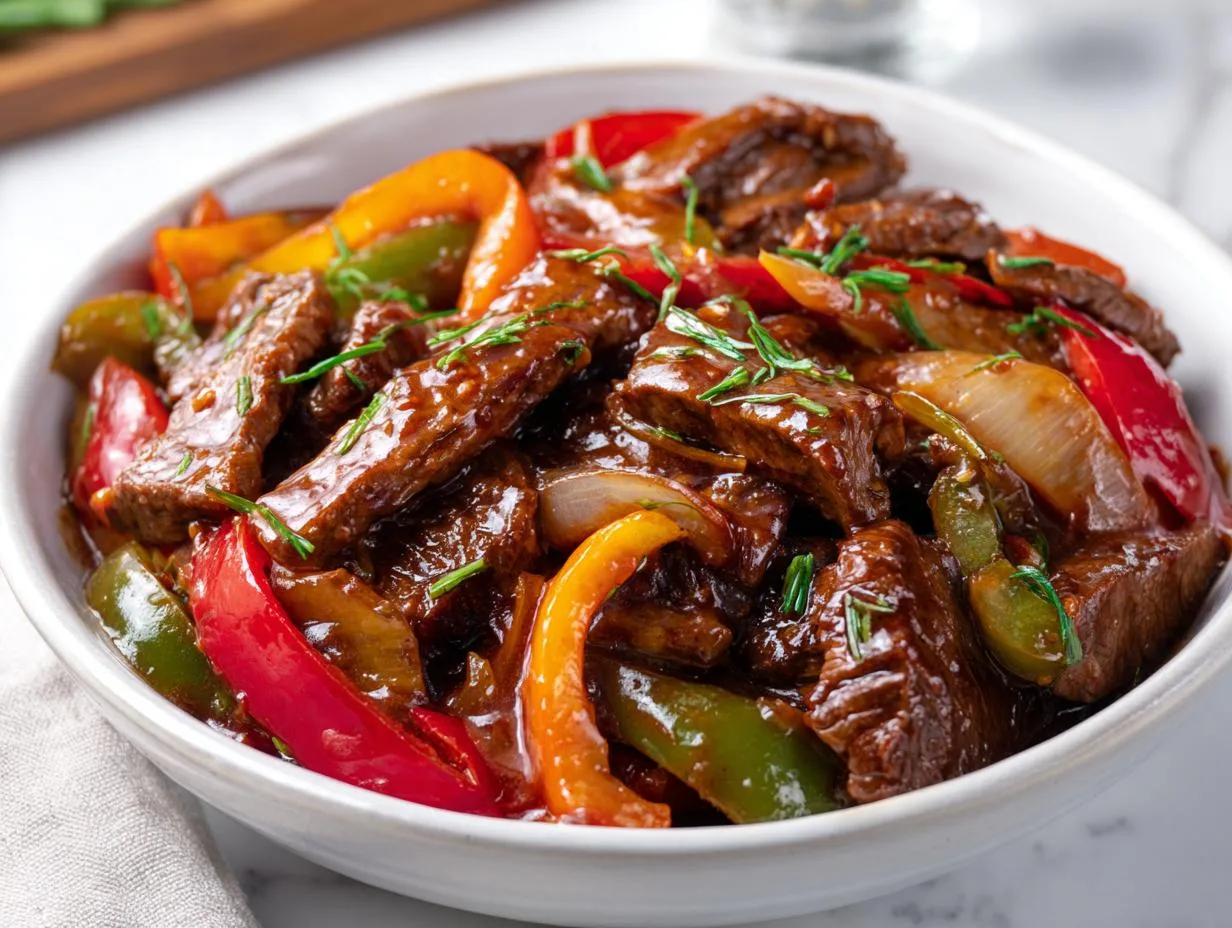 Grandma Jo’s Perfect Crock Pot Pepper Steak in 6 Hours