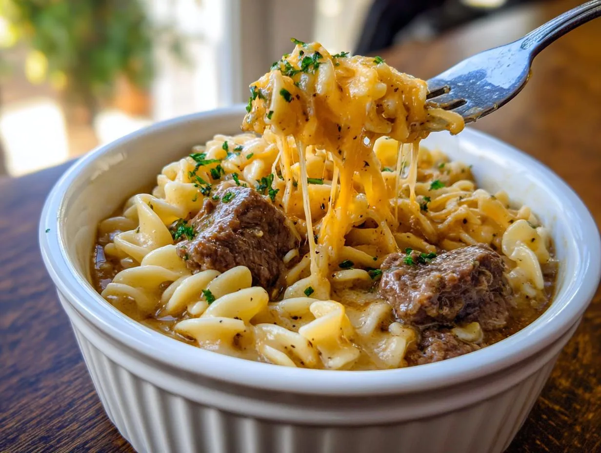 50-Minute Crockpot Cheesy Beef and Noodles: Pure Comfort