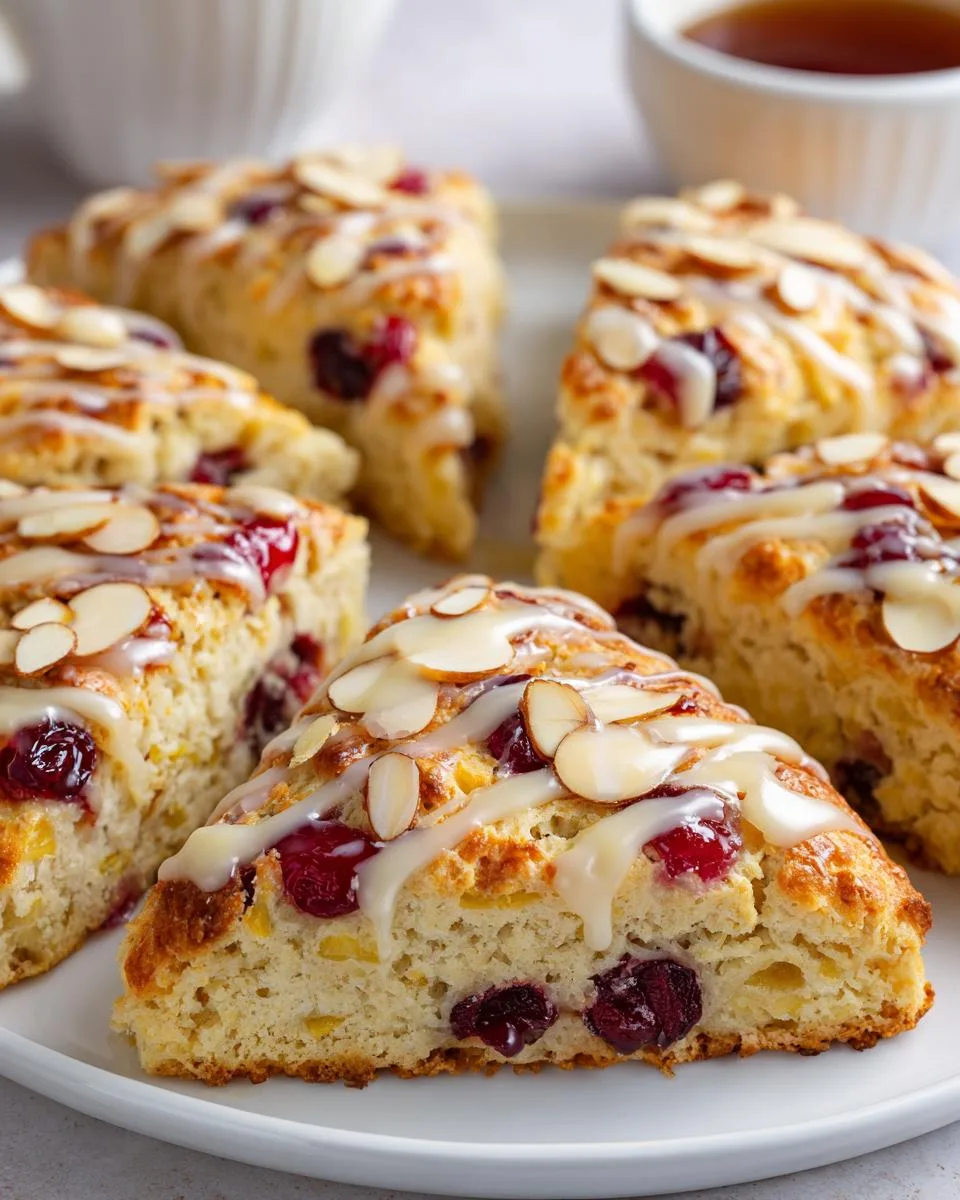 Glazed Cherry Almond Scones - detail 4