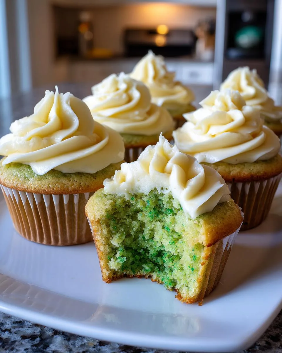 Green Velvet Cupcakes for St. Patrick's - detail 4