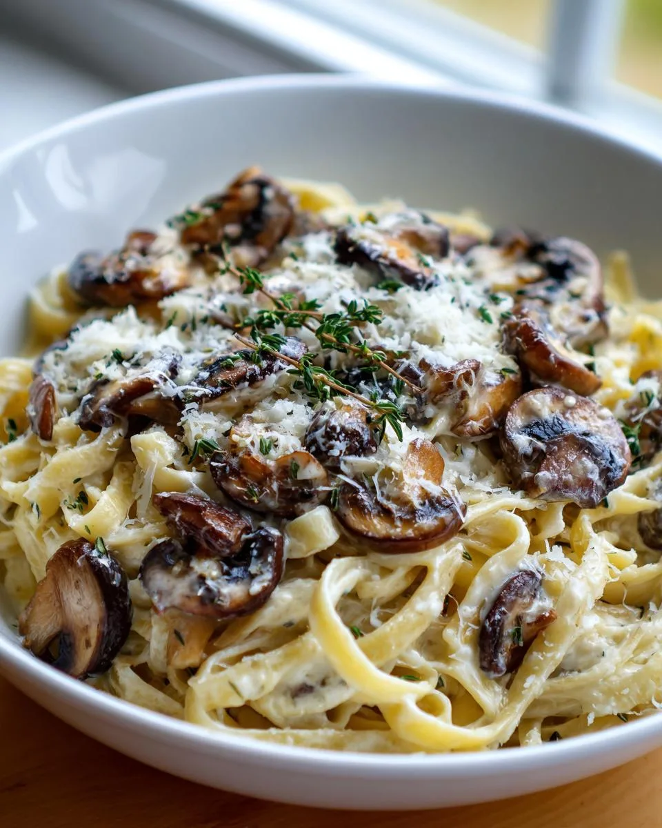 Mushroom Pasta with Mascarpone Sauce - detail 3