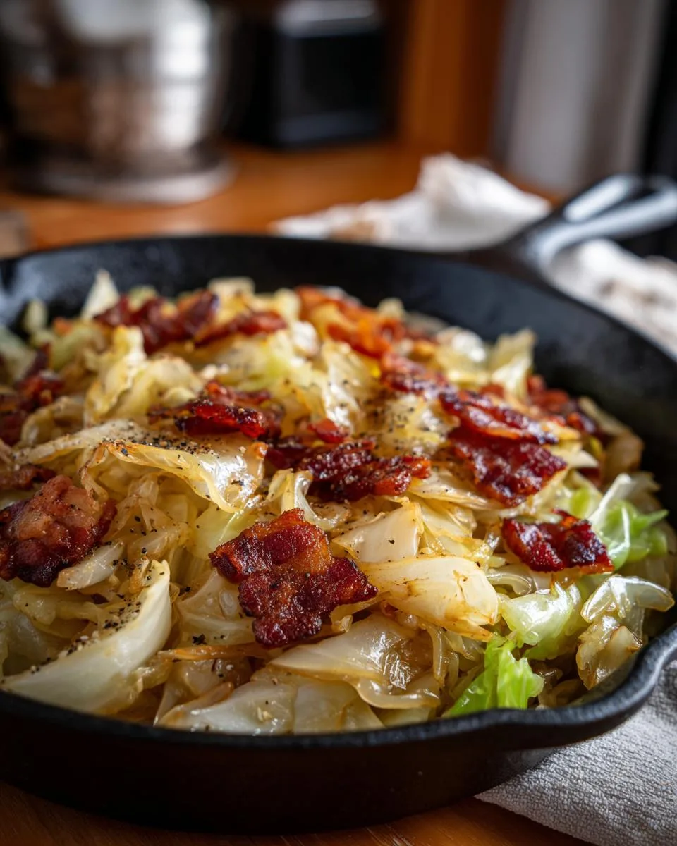 Southern Fried Cabbage - detail 3