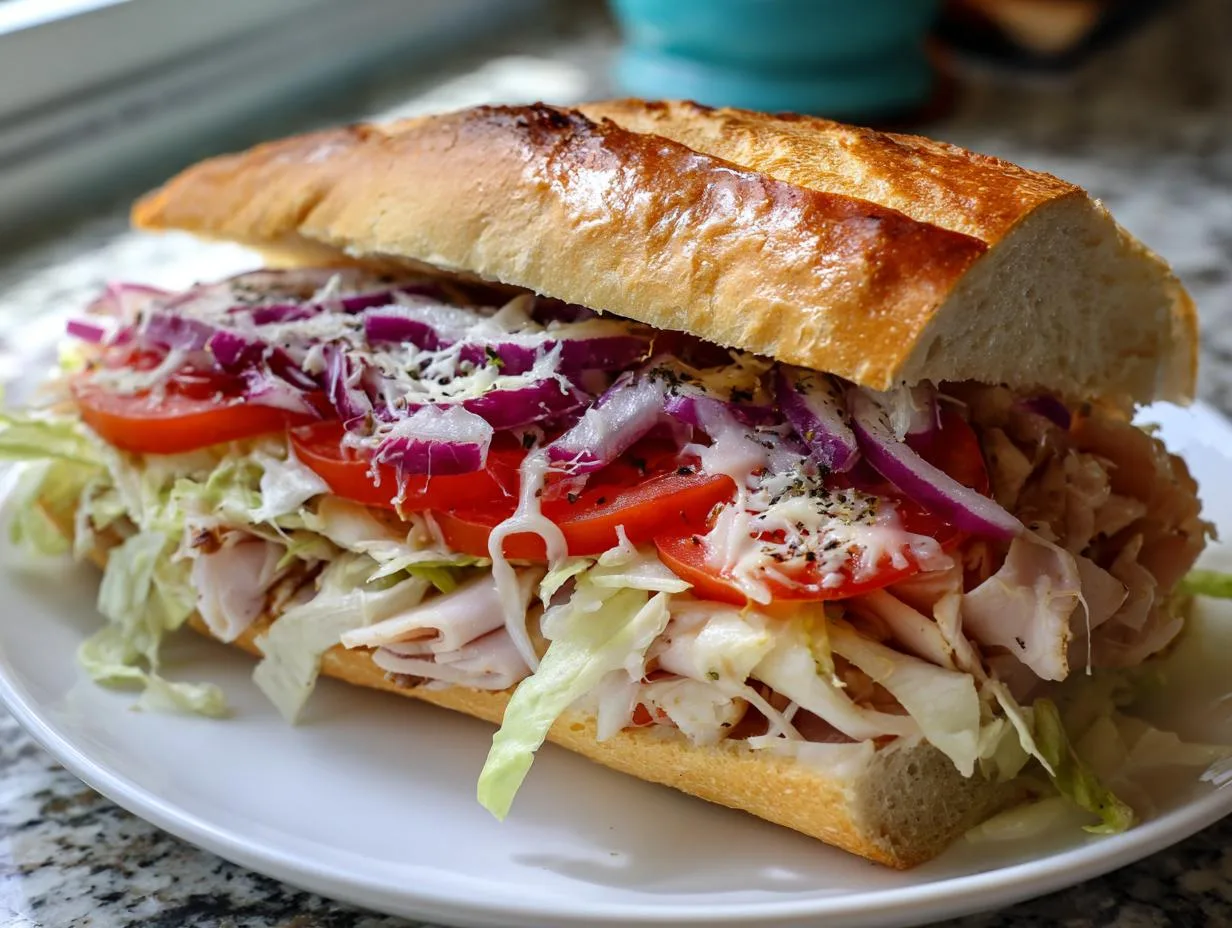 Viral TikTok Grinder Salad Sandwich: 25-Minute Crunchy Bliss